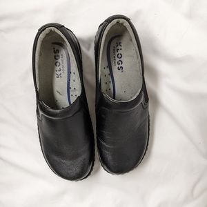 KLOGS footwear black leather slip on 6